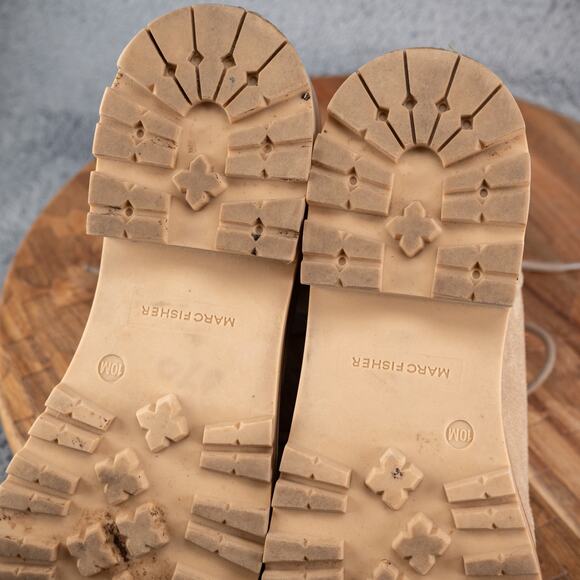 Marc Fisher Womens Mallie Beige Winter & Snow Boots Sz 10 M - Picture 8 of 8